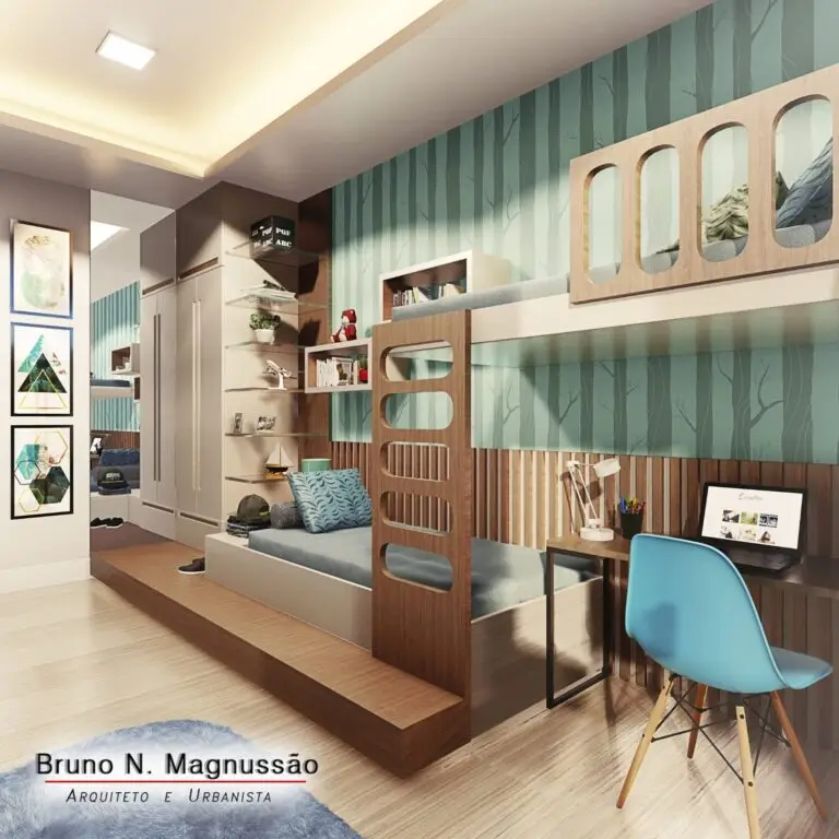 Projeto de interiores. Decoração interna de quarto infantil